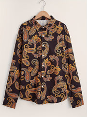 Paisley Men's Long Sleeve Shirt Autumn Clothing
