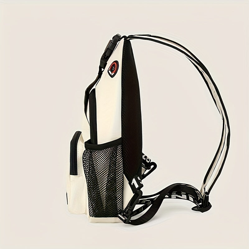Nylon Cross Body Bag Casual Shoulder Bag Zipper Strap Outdoor Work Travel