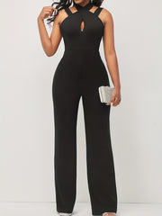 Backless Jumpsuit Solid Sleeveless Women's Clothing