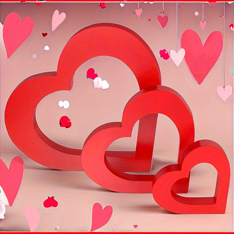 1PC Heart Wooden Sign Ornament for Home Wedding DIY