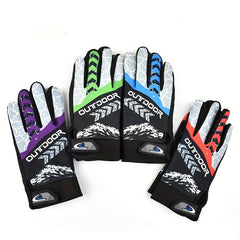 Men's Full Fingered Sunscreen Driving Gloves Anti Slip Breathable