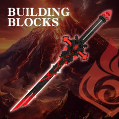 Long Building Block Sword Home Decorations