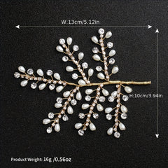 Bride Hair Clip Rhinestone Hairpin Faux Pearl Beads Hair Accessories