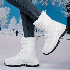 Women's Waterproof Snow Boots Warm High Tube Hiking Boots