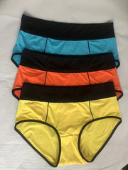 3 Pack Plus Size Panties High Waisted Comfort Briefs