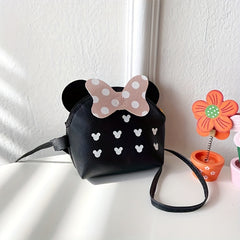 Kids Cartoon Bow Decor Crossbody Bag Waterproof Shoulder Bag