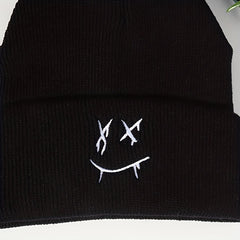 Unisex Evil Embroidered Knitted Hat Outdoor Style