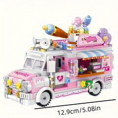 591pcs Dessert Truck Street Scene Building Blocks Halloween Christmas Gift