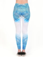 Boho Floral Print Skinny Leggings High Waist Yoga Leggings