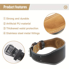 Adjustable PU Weight Lifting Belt with Padded Leather Support