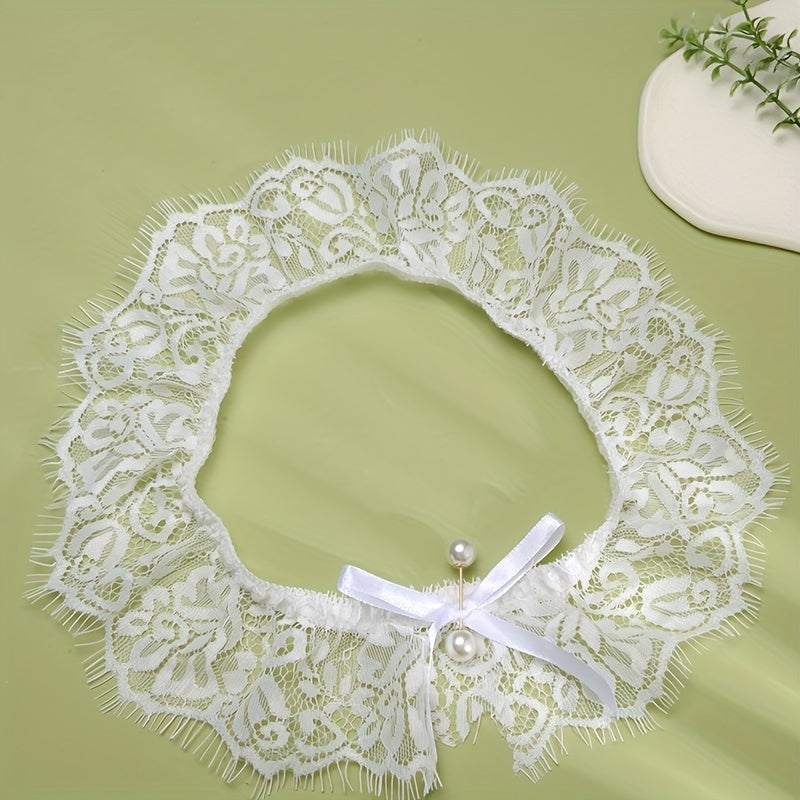 Faux Pearl Lace Legs Band Bridal Wedding Accessories