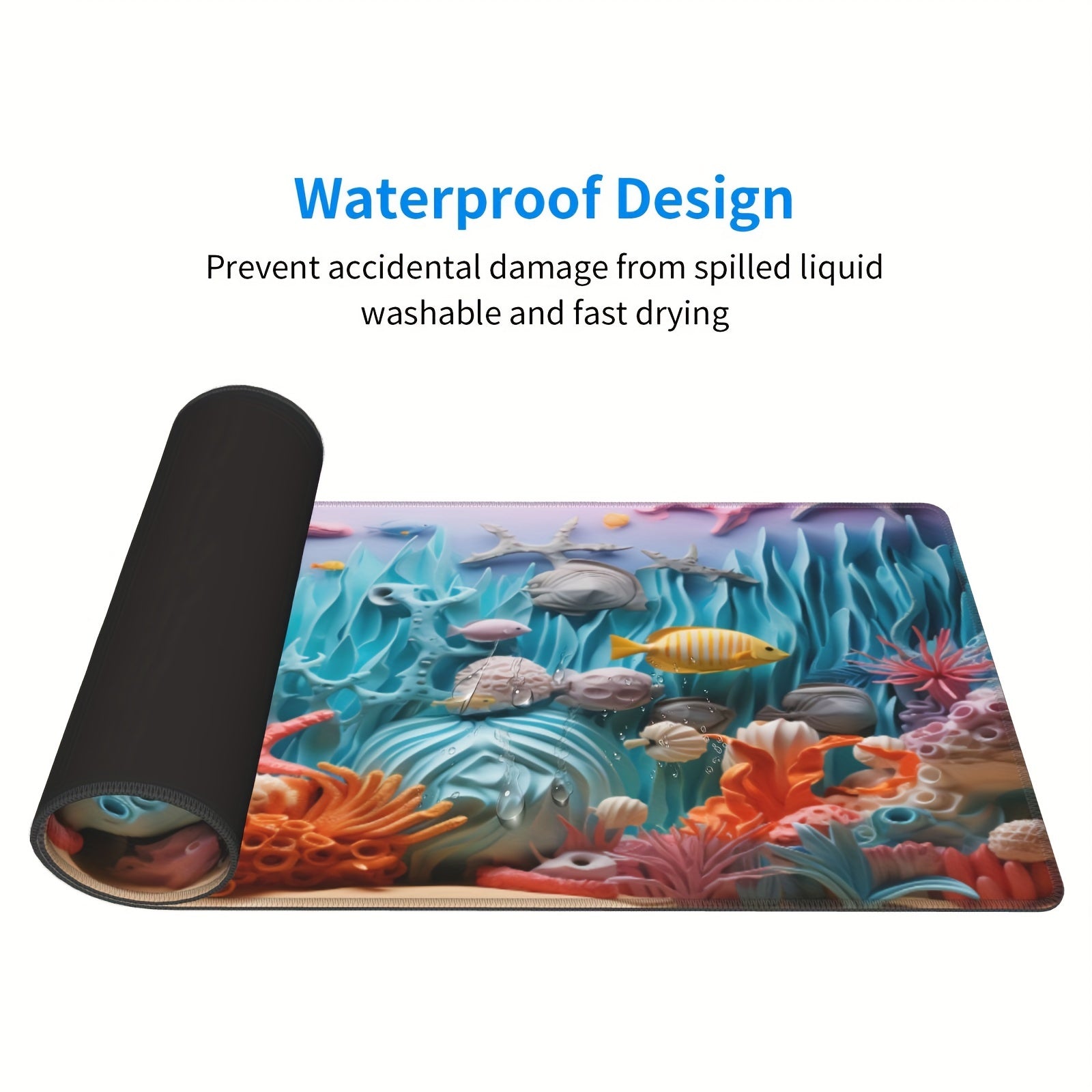 Sea World Gaming Mouse Pad Non Slip Rubber Base for Gamers Office and Home