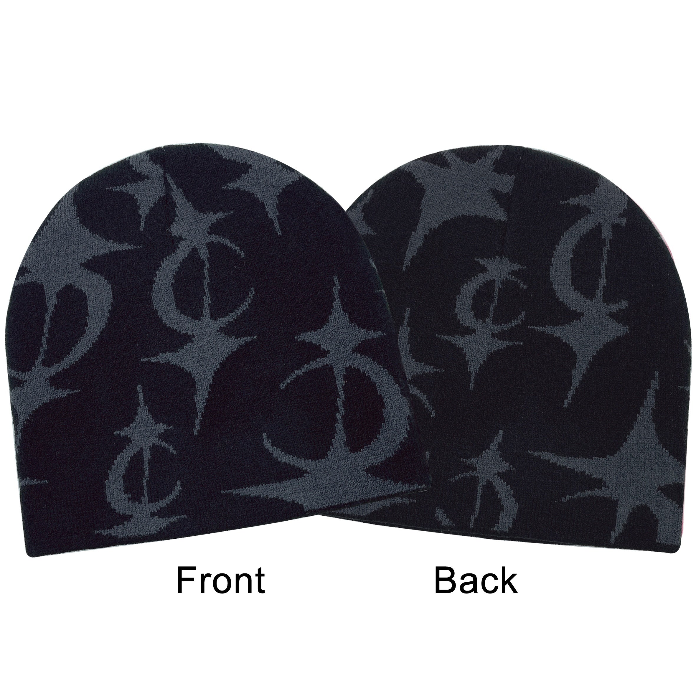 Y2K Star Pattern Knitted Hat Warm Beanie Hat Hip Hop Hat