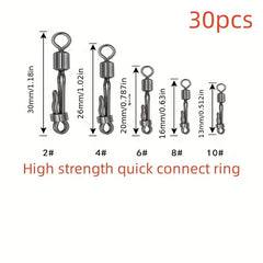 30pcs High Strength Quick Connection Ring for Sea Fishing Casting Rod