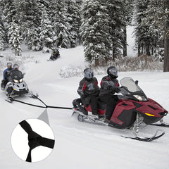 Heavy Snowmobile Tow Strap w/ Two Hook Emergency Off Tow Rope Snowmobile Accesso