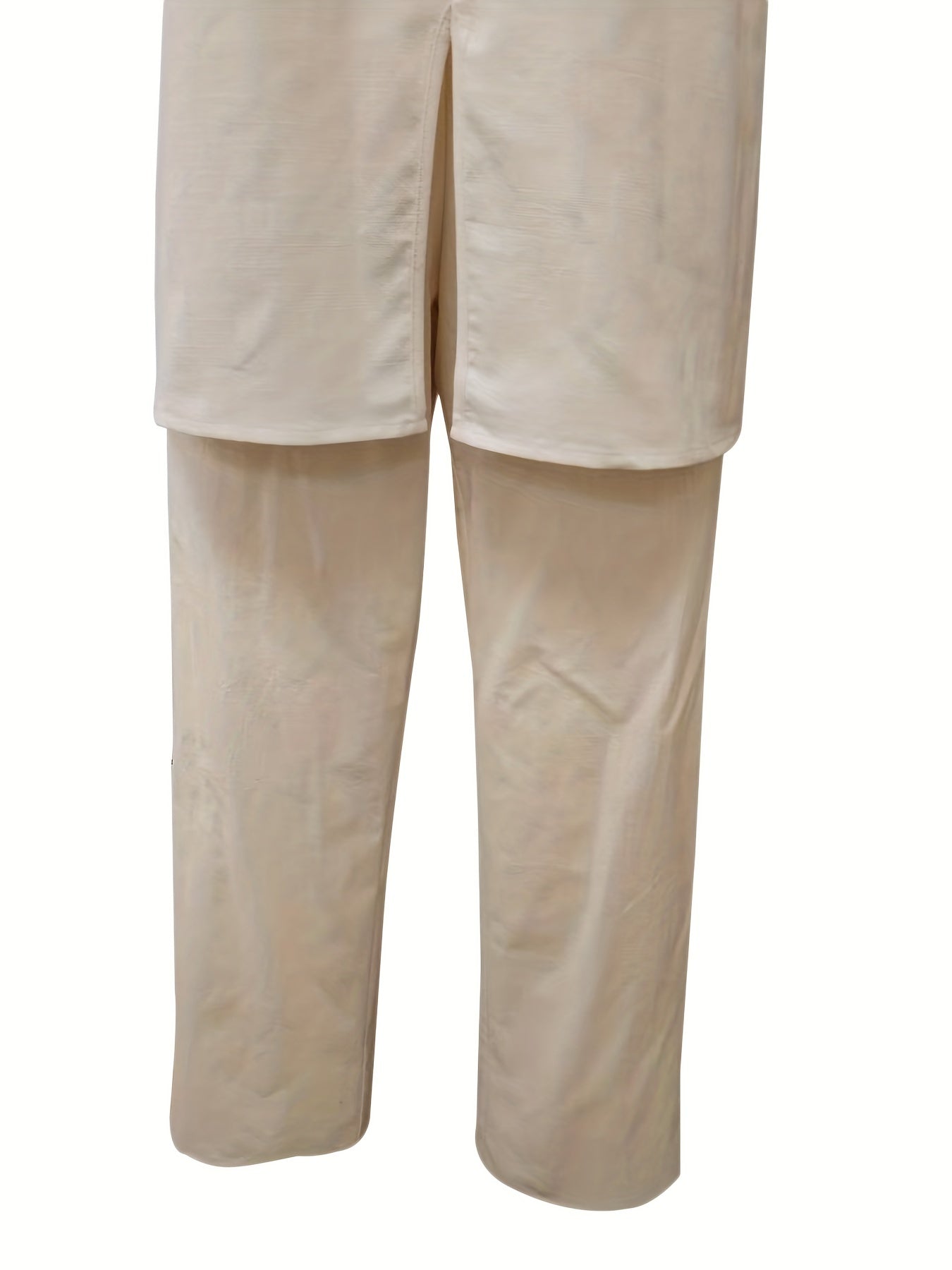 V Neck Sleeveless Top & Elastic Waist Pants Set Women's Outfit