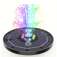 Solar Bird Bath Fountain Pump with 6 Nozzles - Solar Powered Water Fountain Pump