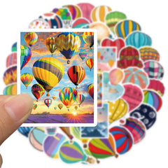 50pcs Cartoon Hot Air Balloon Paint Sticker Set