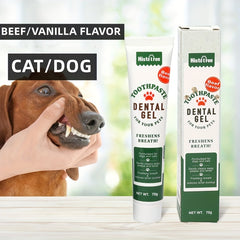 Pet Dental Cleaning Kit with Toothpaste & Finger Toothbrush