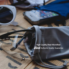 4X Microfiber Sunglasses Cleaning & Storage Pouch