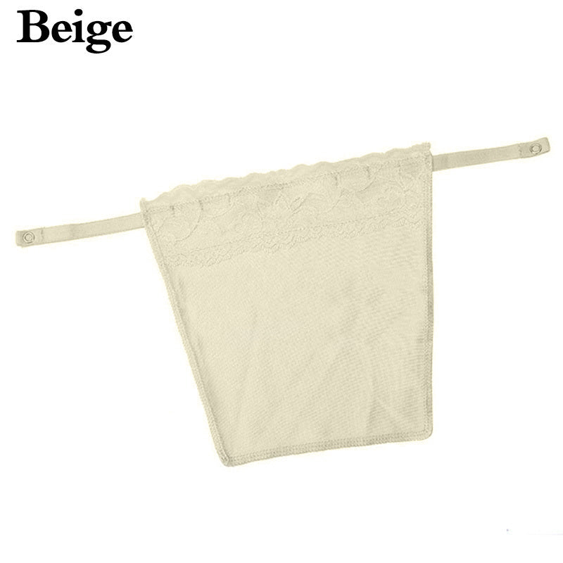 Lace Trim Anti Peep Invisible Strapless Bra