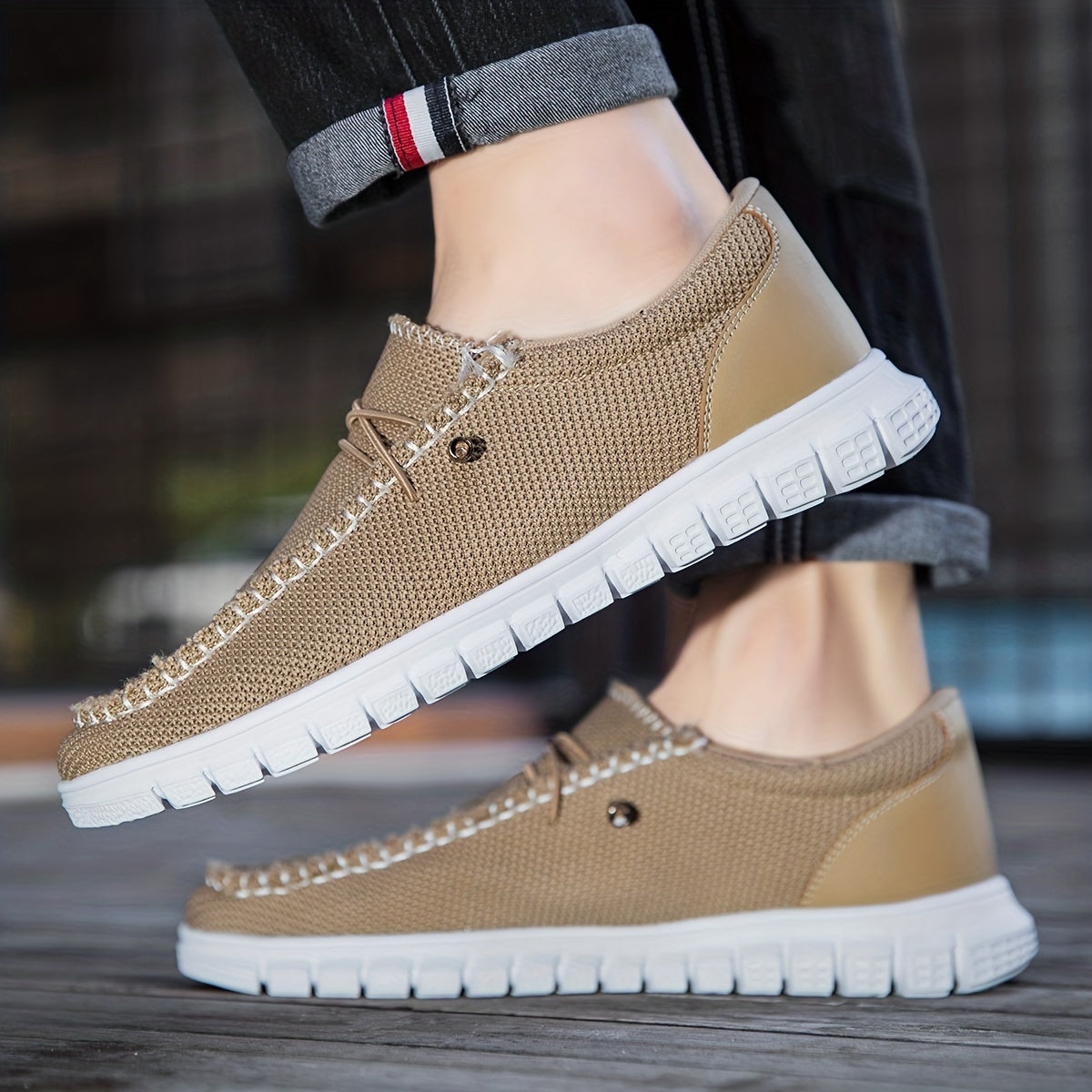 Men's Lightweight Slip On Canvas Shoes for Walking Jogging
