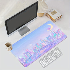 Anime City Office Game Mouse Pad Extended Thick Rubber Mat Non-slip Washable