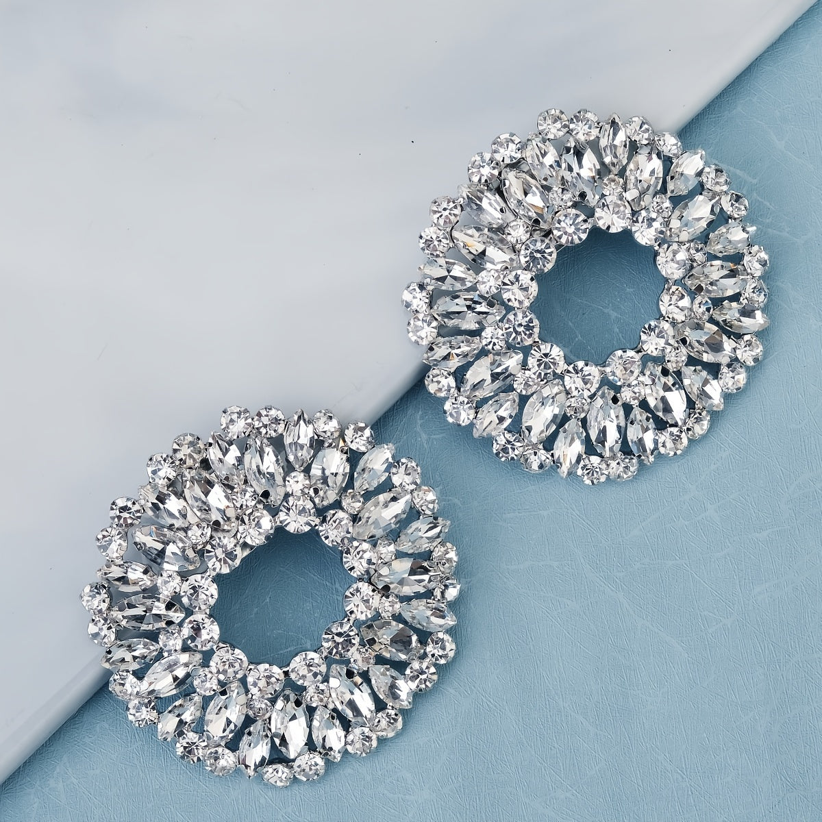 Crystal Shoe Clips Rhinestone Shoe Buckles DIY Wedding Party Decoration