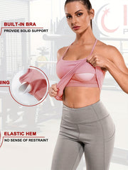 Summer Women's Seamless Cami Top Solid Round Neck Vest