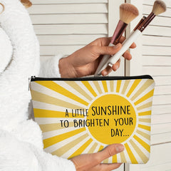 Sunshine Polyester Makeup Bag - Inspirational Gift