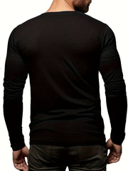 Vehicle Pattern Long Sleeve T shirt Men's Casual Top