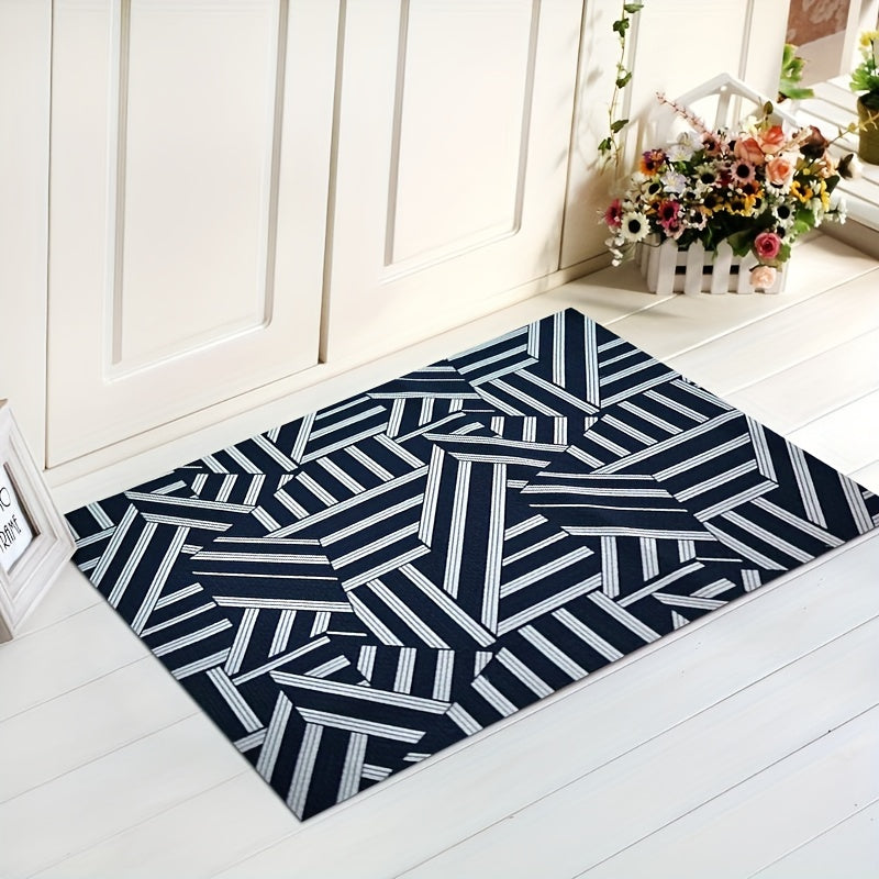 Durable Abstract Welcome Doormat Front Door Outdoor Entrance Mat
