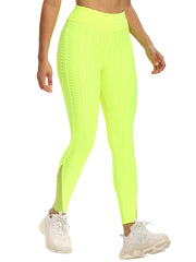 High Waist Butt Lifting Yoga Pants with Mesh Contrast