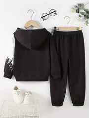 Boy's Surfer Outfit 2pcs Hoodie & Sweatpants Set