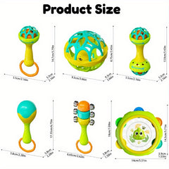 3-in-1 Sensory Toy Set for Children - Bell Ball, Grabbing Toy, Tambourine