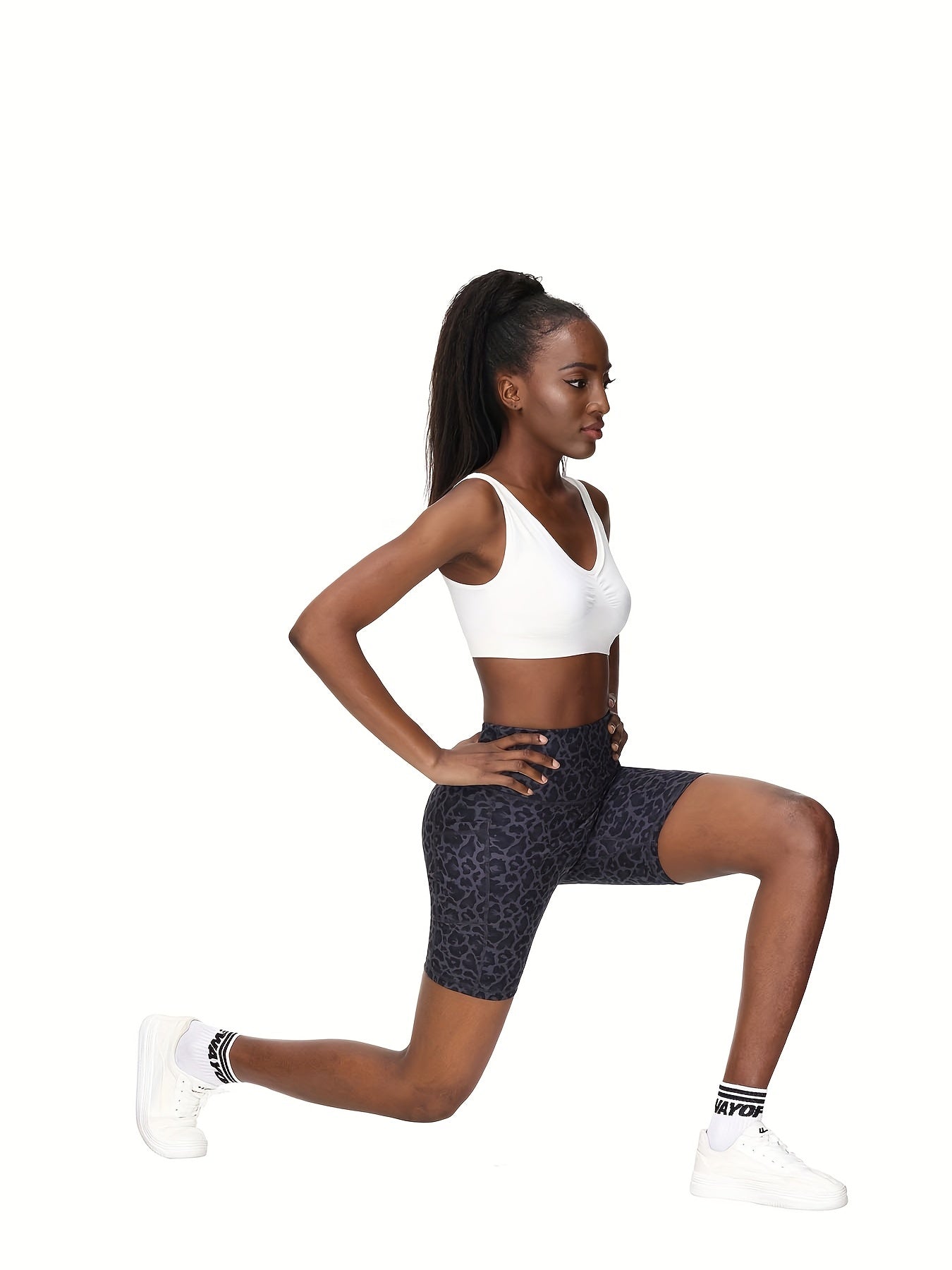 High Waisted Biker Shorts with Pockets for Women