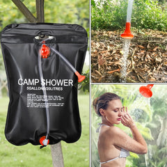 5 Gallon Solar Shower Bag - Heats Up To 45 C - Camping Hiking