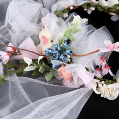 Adjustable Flower Headband for Bridal Wedding Party