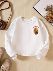 Girls' Little Skeleton Halloween Graphic Casual Sweatshirt