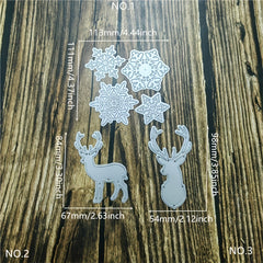 Christmas Snowflakes Squirrels Metal Cutting Dies