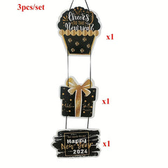 3pcs Year Door Hanging Decorations Birthday Party Home Decor