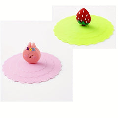 Cartoon Pattern Silicone Cup Cover Anti-leakage Dust-proof