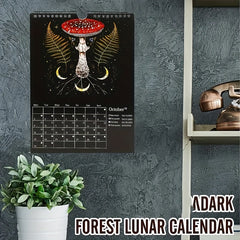 Dark Forest Animal Pattern Wall Calendar Halloween Christmas Gift