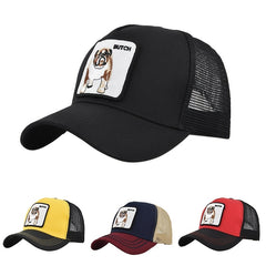Animal Embroidered Bulldog Baseball Cap Peaked Cap