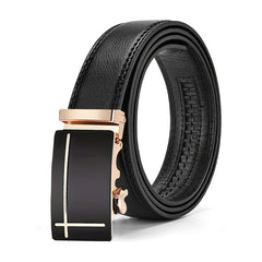 Men's Business PU Leather Belt Automatic Buckle Wedding Daily Wear