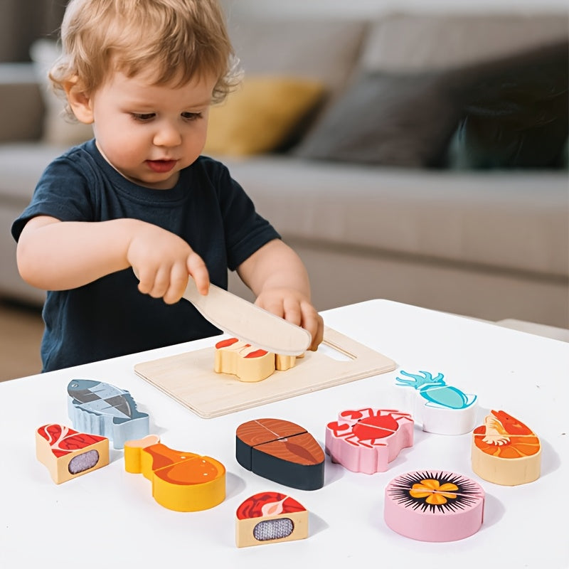 Kids Mini Kitchen Playset with Cuttable Fruits & Vegetables