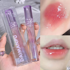 Lip Gloss Mirror Dewy Texture Moisturizing Smudge Proof Lip Plumping Stain