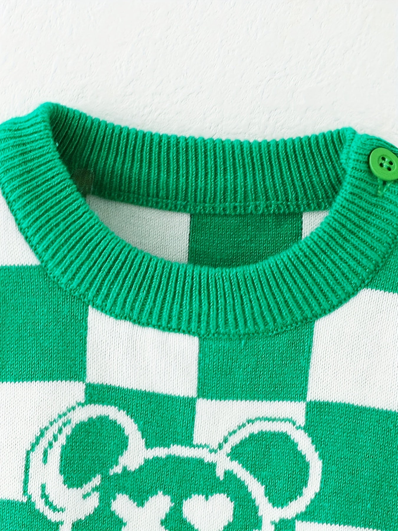Baby Girls Plaid Bear Graphic Sweater Vest