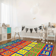 Soft Fluffy Large Number Carpet Area Rug Machine Washable Non Slip Backing