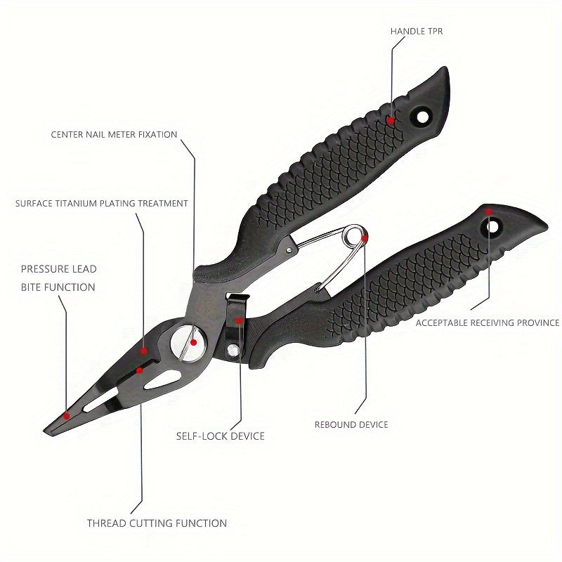 Stainless Steel Outdoor Fishing Pliers Lure Scissors